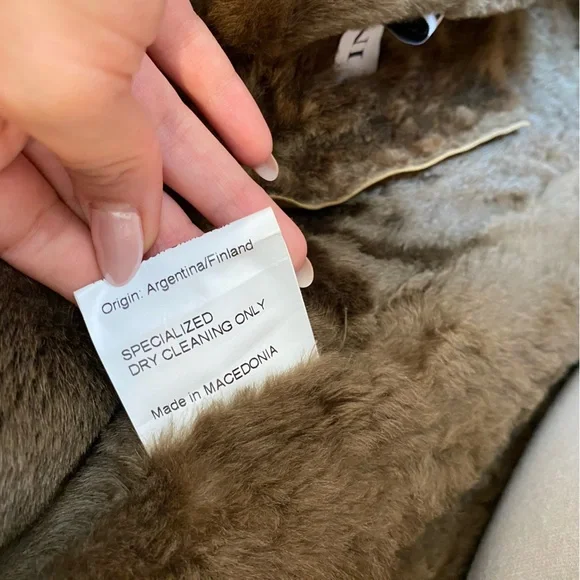 VTG Suede Penny Lane Finnraccoon & Shearling Lamb Fur Trench Coat - Picture 9 of 12